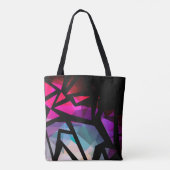 Abstract modern polygonal graffiti geometrical dar tasche (Rückseite)