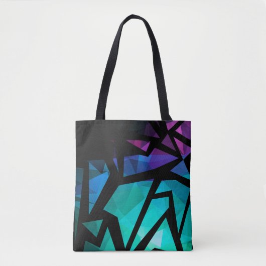 Abstract modern polygonal graffiti geometrical dar tasche (Vorderseite)