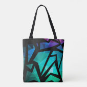 Abstract modern polygonal graffiti geometrical dar tasche (Rückseite)