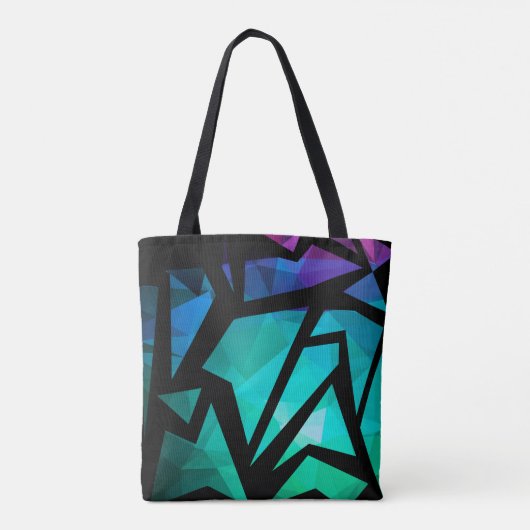 Abstract modern polygonal graffiti geometrical dar tasche (Rückseite)