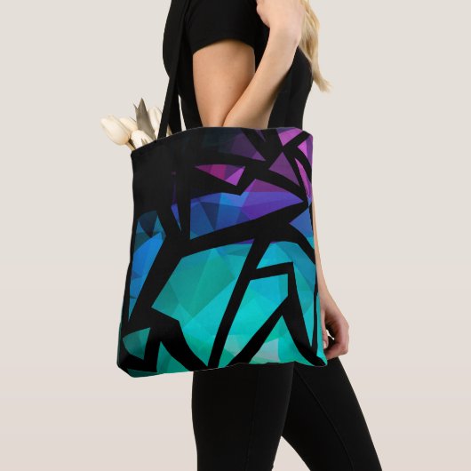 Abstract modern polygonal graffiti geometrical dar tasche (Von Nahem)