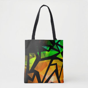Abstract modern polygonal graffiti geometrical dar tasche