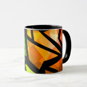 Abstract modern polygonal graffiti geometrical dar tasse (VorderseiteRechts)