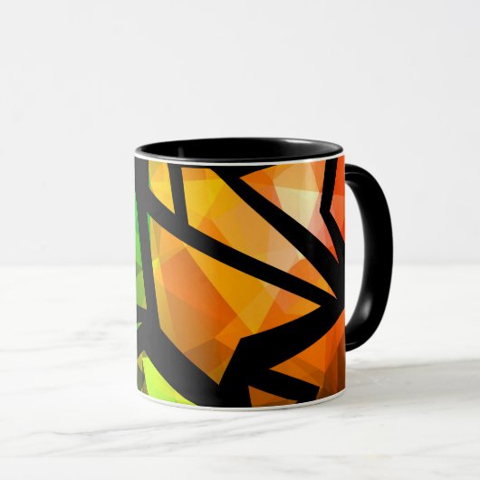 Abstract modern polygonal graffiti geometrical dar tasse (VorderseiteRechts)