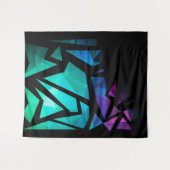 Abstract modern polygonal graffiti geometrical dar wandteppich (Vorderseite (Horizontal))