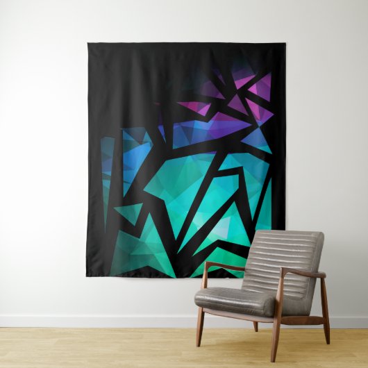 Abstract modern polygonal graffiti geometrical dar wandteppich (Beispiel)