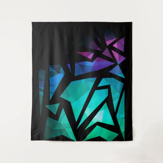 Abstract modern polygonal graffiti geometrical dar wandteppich (Vorderseite)