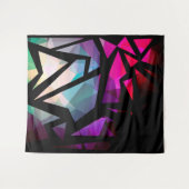 Abstract modern polygonal graffiti geometrical dar wandteppich (Vorderseite (Horizontal))