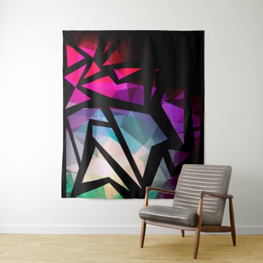 Abstract modern polygonal graffiti geometrical dar wandteppich (Beispiel)