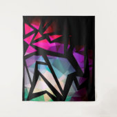 Abstract modern polygonal graffiti geometrical dar wandteppich (Vorderseite)