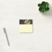Abstract Modern Purpur Khaki Gray Fractal Flower Post-it Klebezettel (Büro)