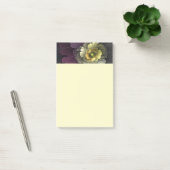 Abstract Modern Purpur Khaki Gray Fractal Flower Post-it Klebezettel (Büro)