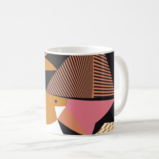 Abstract modern triangles background pattern illus kaffeetasse (VorderseiteRechts)