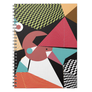 Abstract modern triangles background pattern illus notizblock