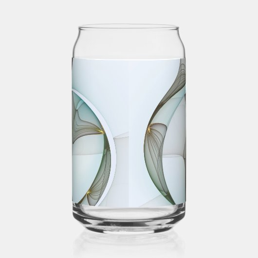 Abstract Modern Turquoise Brown Gold Elegance Dosenglas (Rechts)