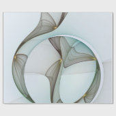 Abstract Modern Turquoise Brown Gold Elegance Geschenkpapier (Flach)