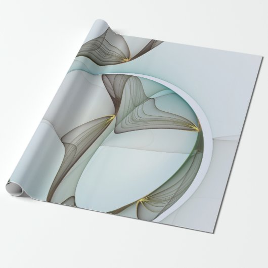 Abstract Modern Turquoise Brown Gold Elegance Geschenkpapier (Ungerollt)