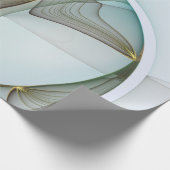 Abstract Modern Turquoise Brown Gold Elegance Geschenkpapier (Ecke)