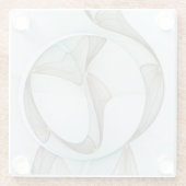 Abstract Modern Turquoise Brown Gold Elegance Glasuntersetzer (Rückseite)