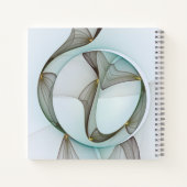 Abstract Modern Turquoise Brown Gold Elegance Notizblock (Rückseite)