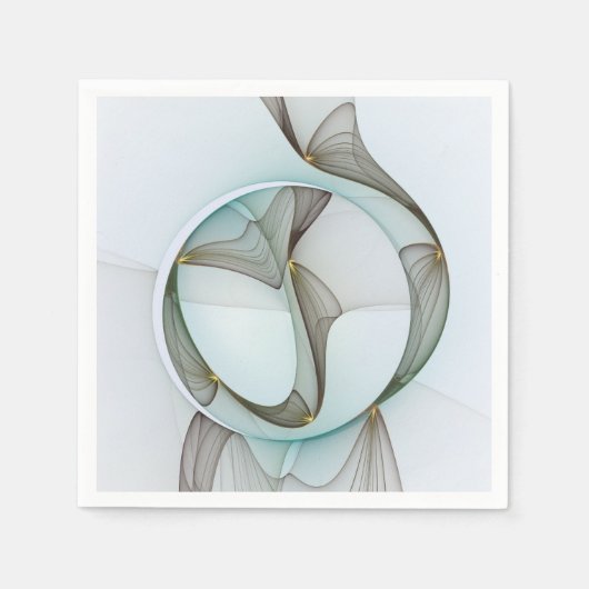 Abstract Modern Turquoise Brown Gold Elegance Serviette (Vorderseite)