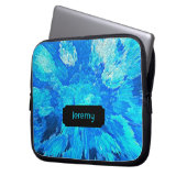 Abstract, modern, turquoise, hawaiian mosaic  laptopschutzhülle (Vorderseite Links)