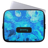 Abstract, modern, turquoise, hawaiian mosaic  laptopschutzhülle (Vorderseite)