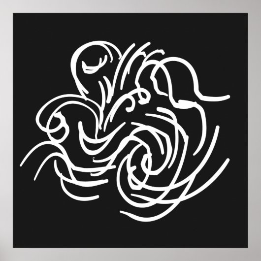 abstract modernist geometric line art poster (Vorne)