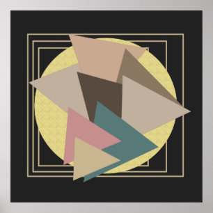 abstract modernist geometric pattern poster