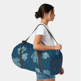 Abstract Monogram Pattern Duffle Bag