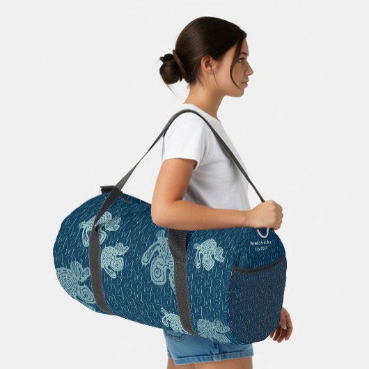 Abstract Monogram Pattern Duffle Bag