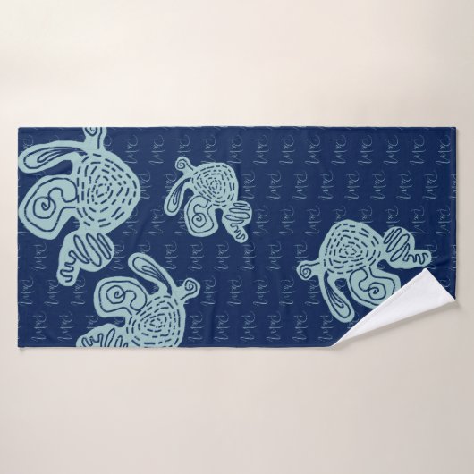 Abstract MONOGRAM Towel Badehandtuch (Badehandtuch)