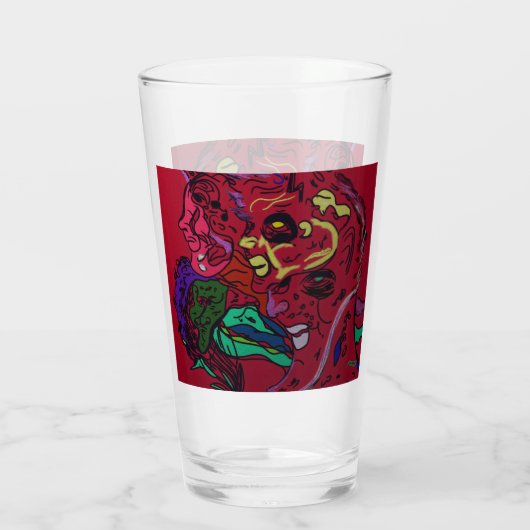 Abstract Moon Galaxy Art Glas (Rückseite)