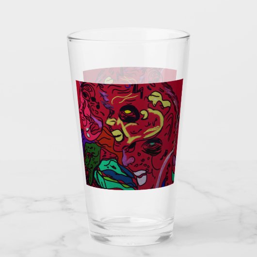 Abstract Moon Galaxy Art Glas (Vorderseite)