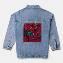 Abstract Moon Galaxy Art Jeansjacke