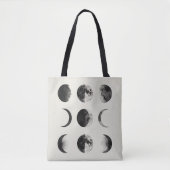 Abstract Moon Phases Wall Art Poster | Minimal Cel Tasche (Vorderseite)