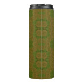 Abstract Mosaic Pattern | Earthy Forest Mandala Thermosbecher (Rückseite)