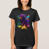Abstract motorcyclist synthwave T-Shirt (Vorderseite)