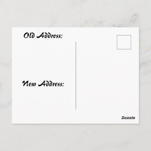 Abstract Mountain Landscape New Address Postkarte (Rückseite)