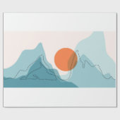 Abstract mountain range landscape, flat scenery ba geschenkpapier (Flach)