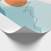 Abstract mountain range landscape, flat scenery ba geschenkpapier (Ecke)