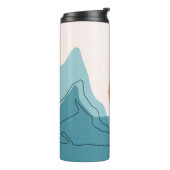 Abstract mountain range landscape, flat scenery ba thermosbecher (Nach links gedreht)