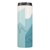 Abstract mountain range landscape, flat scenery ba thermosbecher (Rückseite)