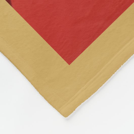 Abstract Mountain Range Red Black Gold Fleecedecke (Ecke)