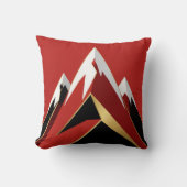 Abstract Mountain Range Red Black Gold Kissen (Vorderseite)