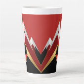 Abstract Mountain Range Red Black Gold Milchtasse (Vorderseite)