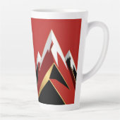 Abstract Mountain Range Red Black Gold Milchtasse (Rechts)