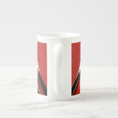 Abstract Mountain Range Red Black Gold Porzellantasse (Rückseite)