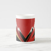 Abstract Mountain Range Red Black Gold Porzellantasse (Vorderseite)
