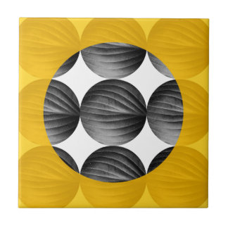 Abstract Mustard Yellow and Grey Fliese